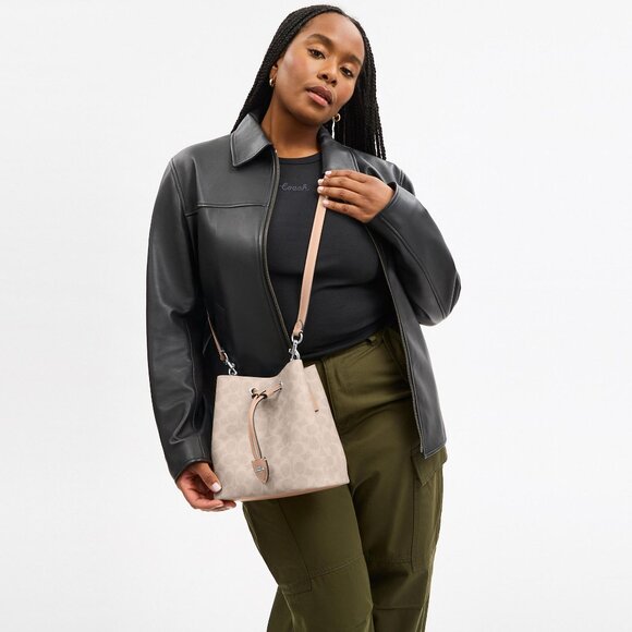 Rowan Bucket Bag In Signature Canvas - Picture 2 of 3